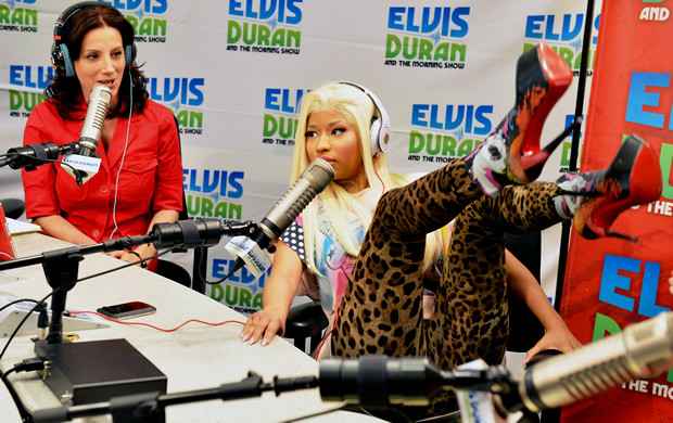 Rapper Nicki Minaj visited DJ Elvis Duran's morning radio show at the Z100
