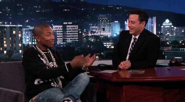 pharrell on jimmy kimmel live