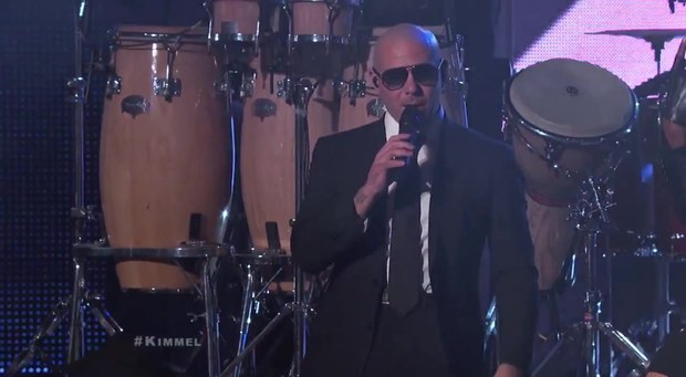 pitbull jimmy kimmel live