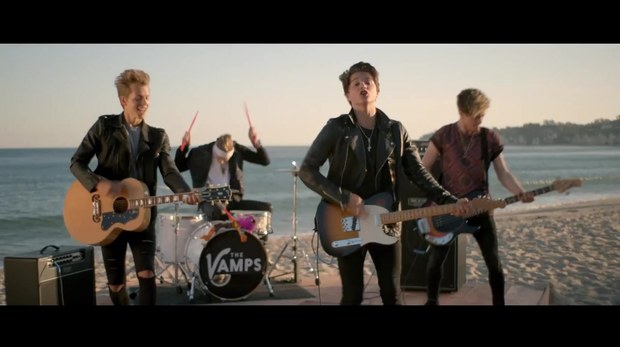 the vamps play on the beach